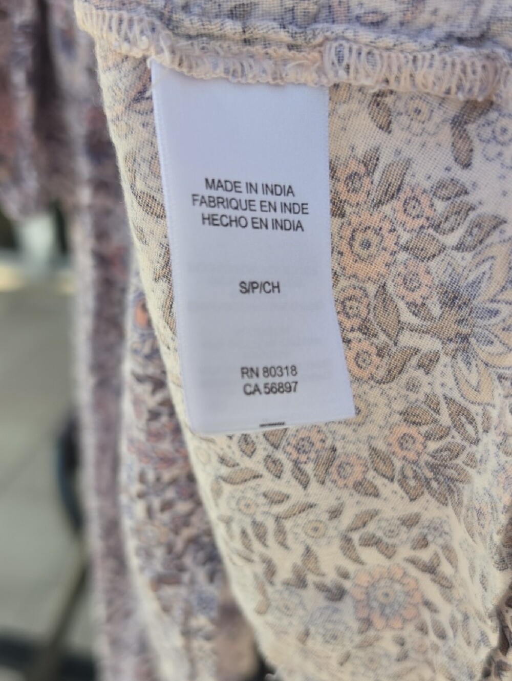 LUCKY BRAND Lavender Paisley Embroidered Peasant Top - Picture 7 of 8